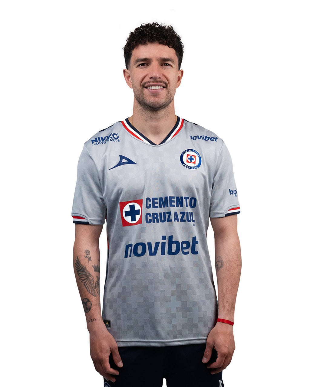 Pirma Men's Cruz Azul Away Jersey 25/26 w/ Champions 9 & LIGA BBVA Patches (Grey)