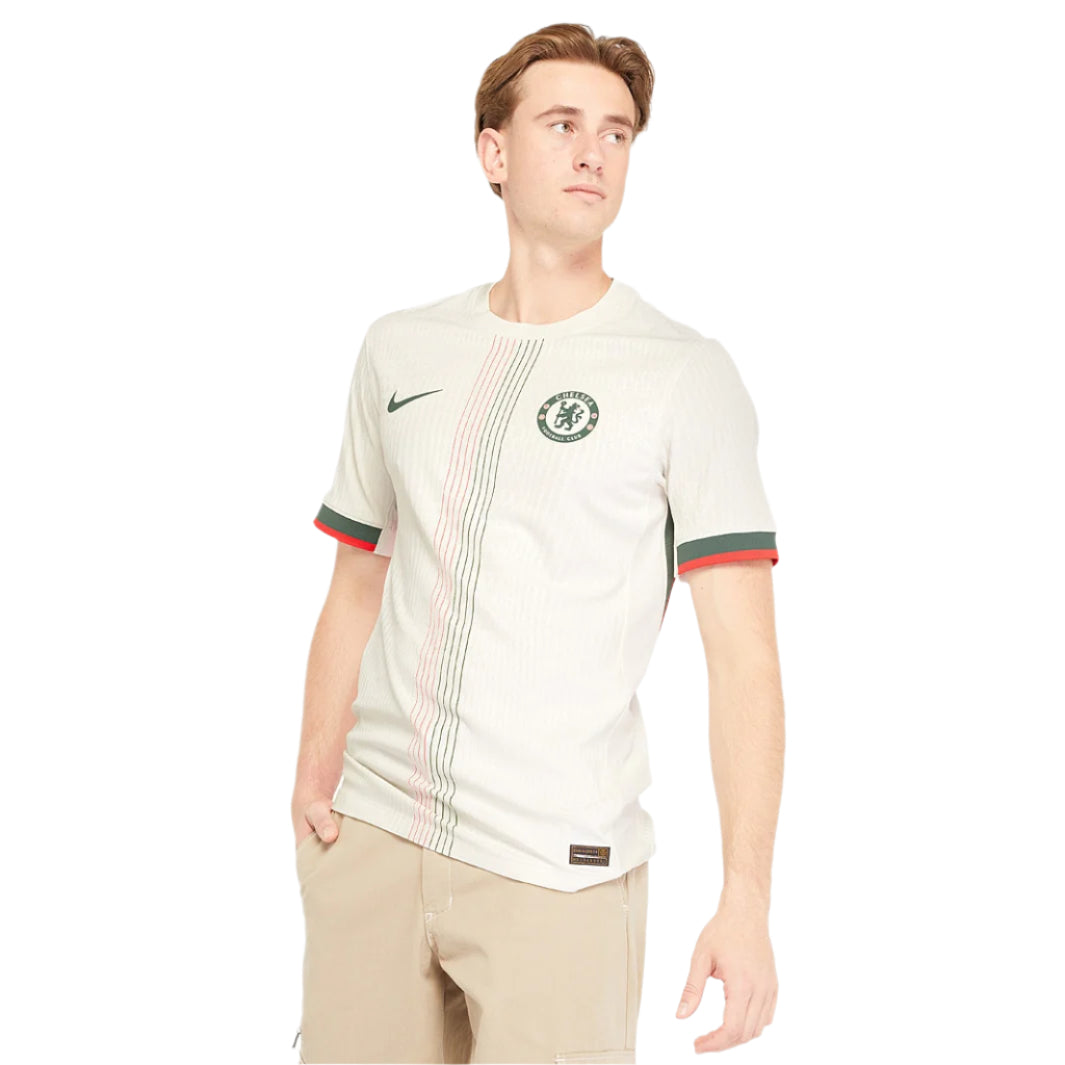 Nike Chelsea 25/26 Authentic Away Jersey (Phantom/Speed Red/Galactic Jade)