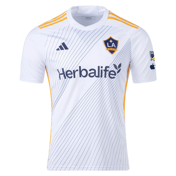 adidas LA Galaxy Gabriel Pec Home Jersey w/ MLS + Apple TV Patches 24/25 (White/Yellow/Navy)