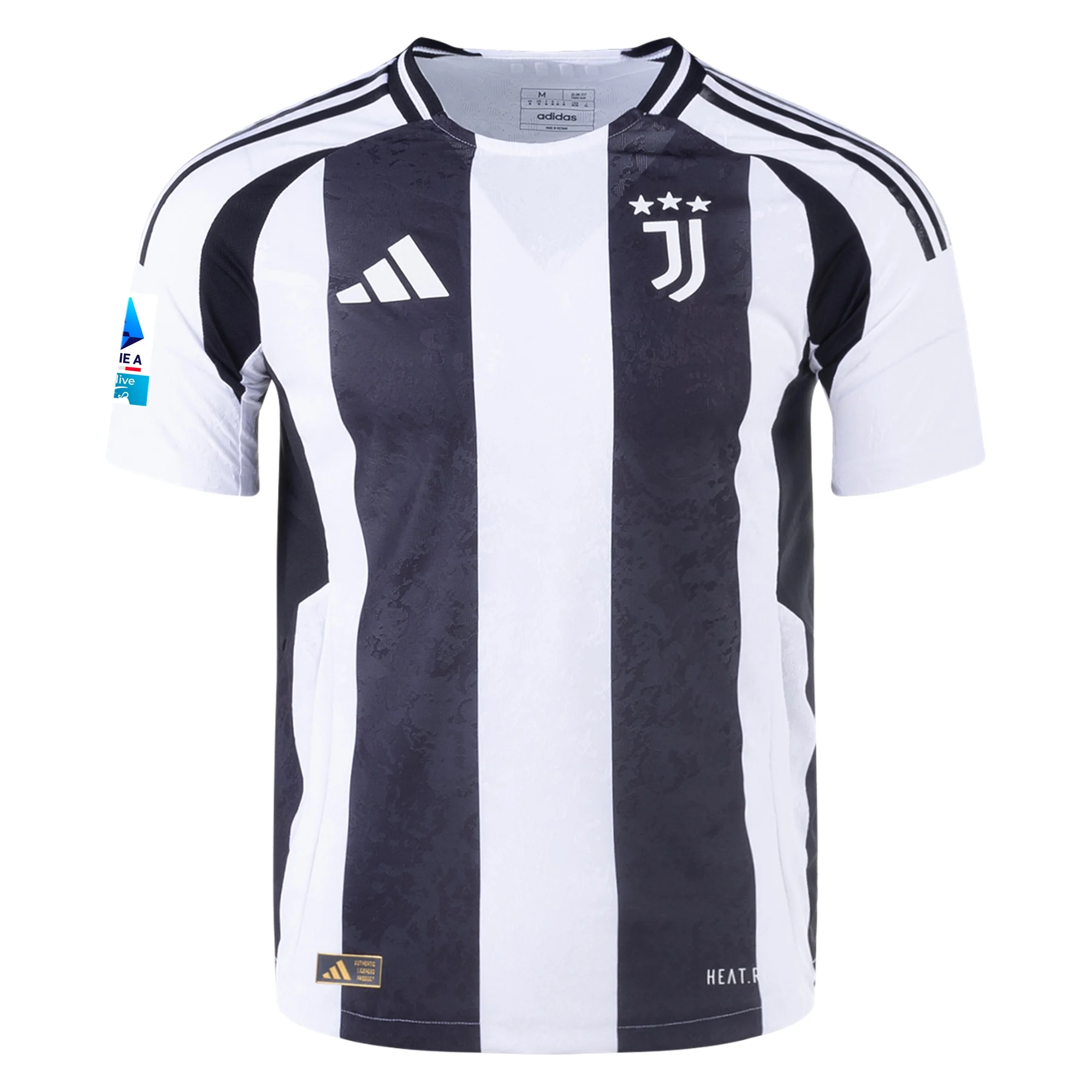 adidas Juventus Authentic Douglas Luiz Home Jersey w/ Serie A Patch 24/25 (White/Black)