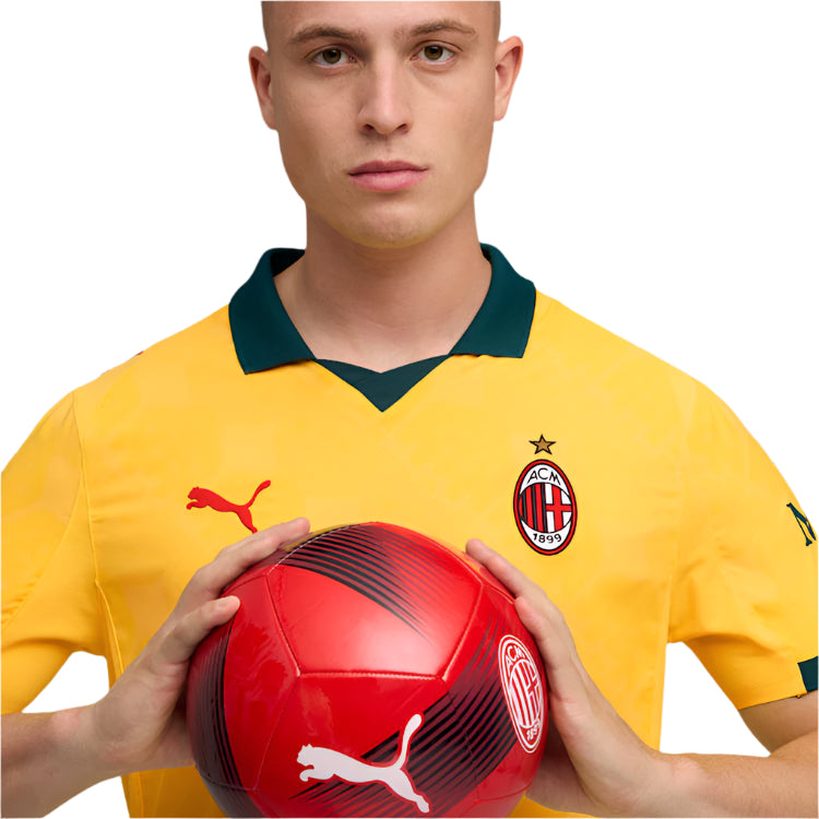 Puma Men's AC Milan Authentic Third Jersey 25/26 (Sunny Yellow/Dark Myrtle)