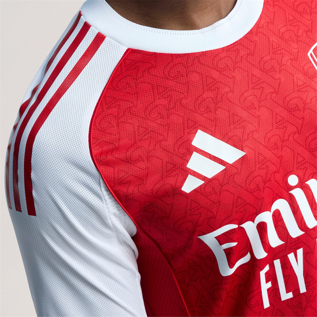 adidas William Saliba Arsenal FC Authentic Home Jersey 25/26 w/ EPL Patch (Better Scarlet/White)