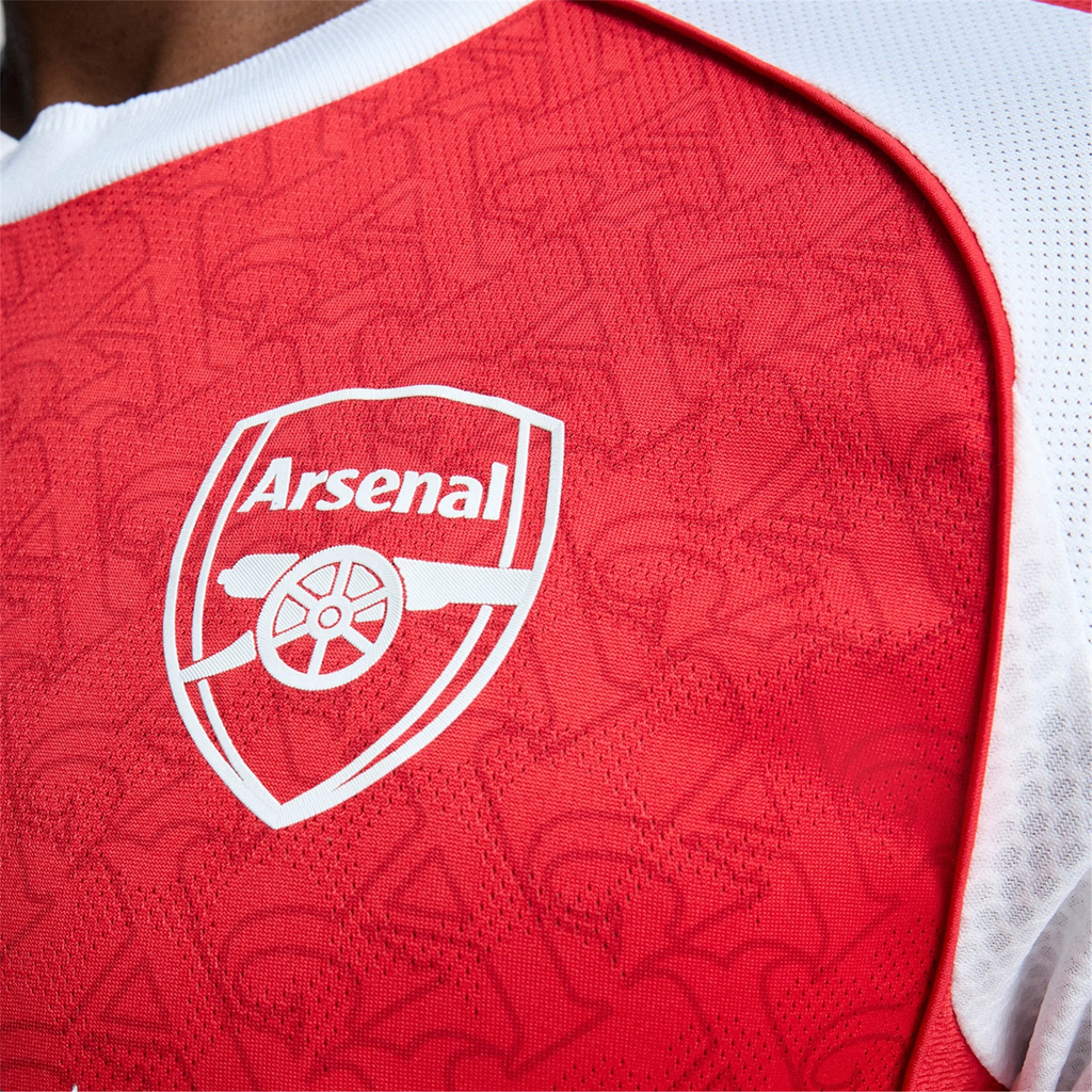 adidas Nuno Tavares Arsenal FC Authentic Home Jersey 25/26 w/ EPL Patch (Better Scarlet/White