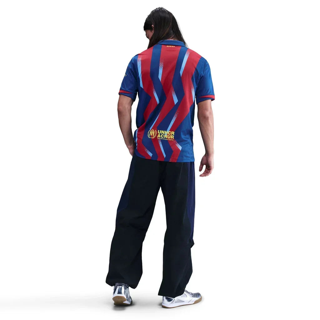 Nike Men's FC Barcelona Christensen 4th Jersey 25/26 w/ La Liga Patches (Blue/Red/Yellow)