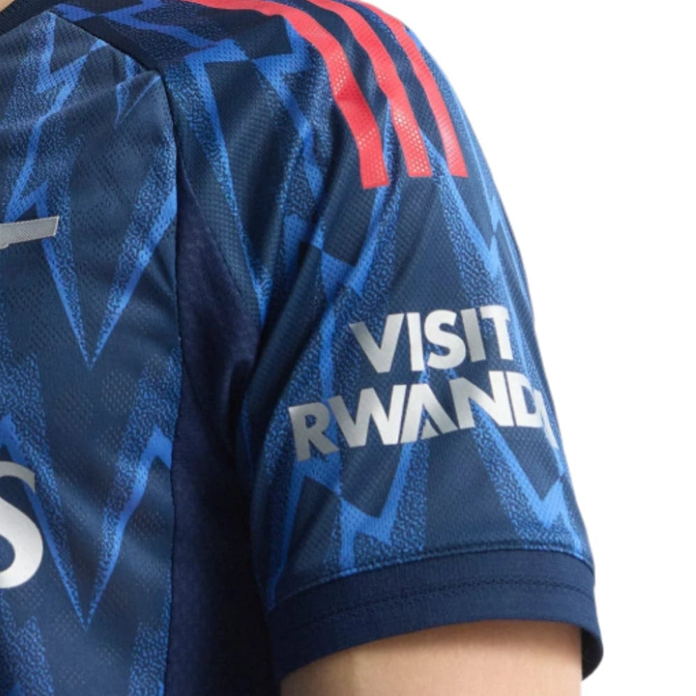 adidas Arsenal Authentic Bukayo Saka Away Jersey w/ EPL + No Room For Racism 25/26 (Indigo/Silver)