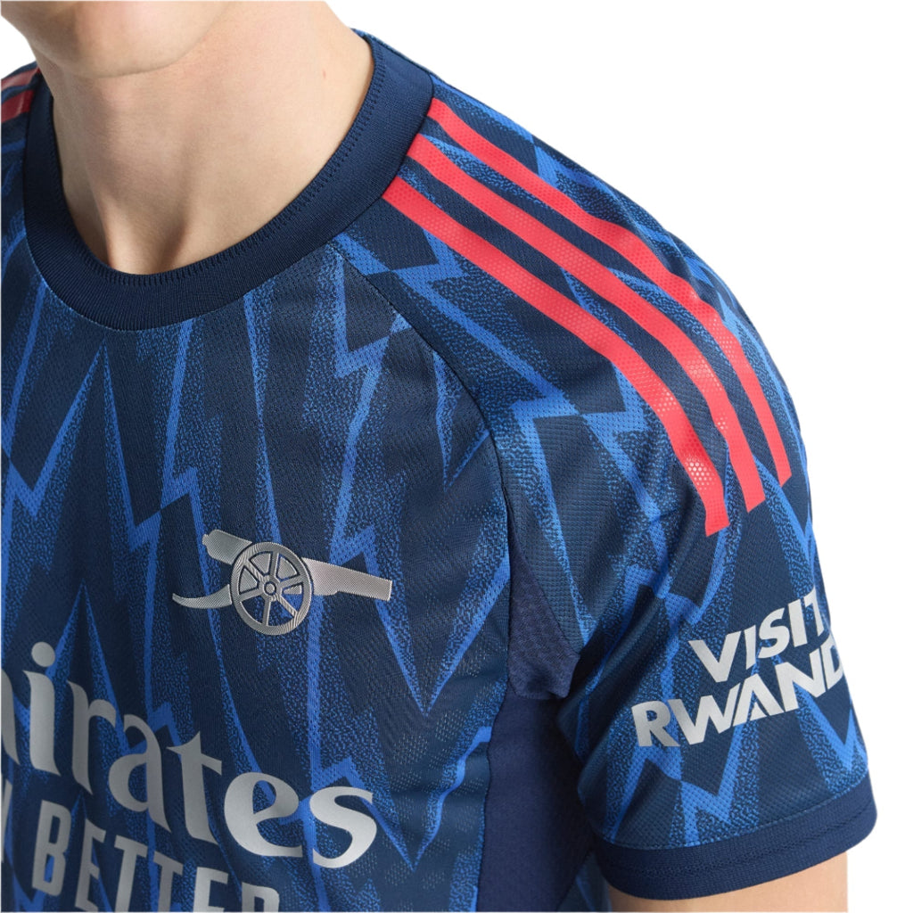 adidas Arsenal Authentic Mikel Merino Away Jersey w/ EPL + No Room For Racism 25/26 (Indigo/Silver)
