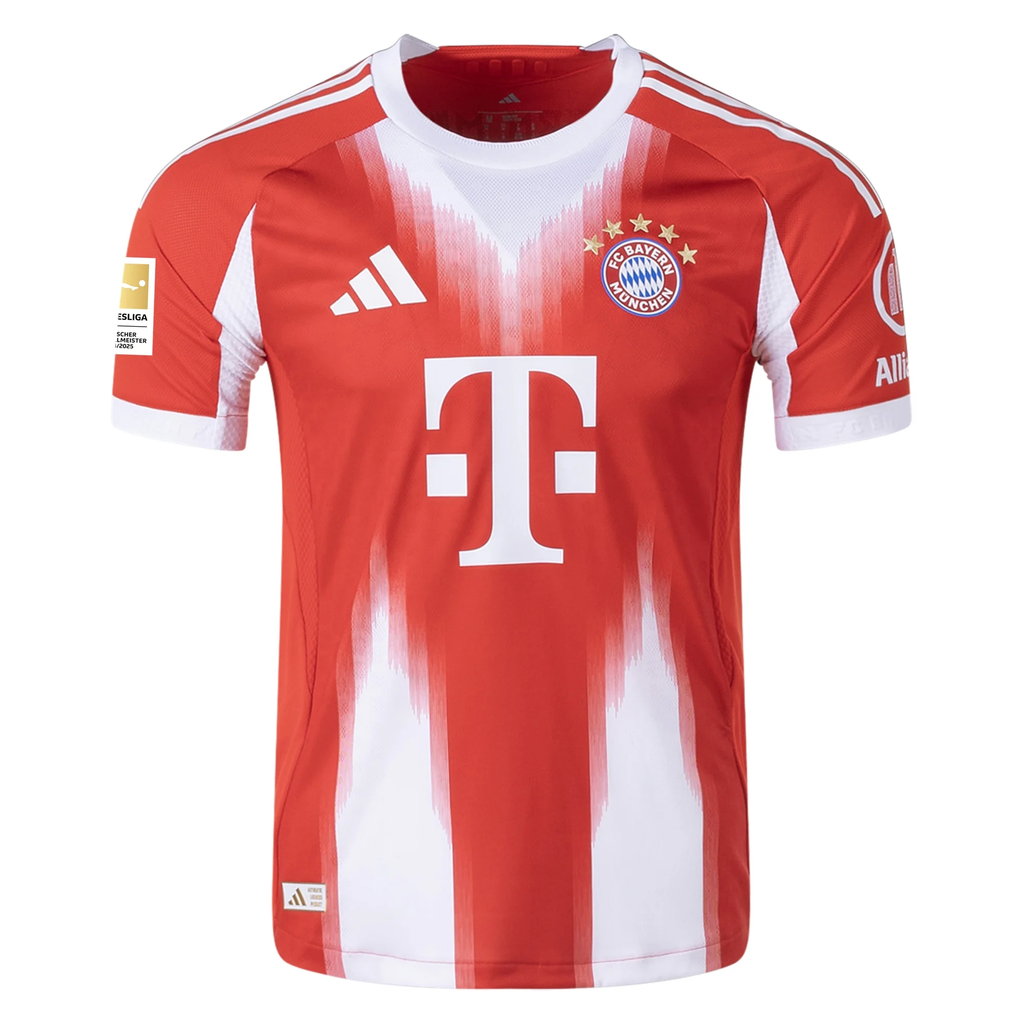 adidas Bayern Munich Authentic Harry Kane Home Jersey w/ Bundesliga Champion Patch 25/26 (Red)