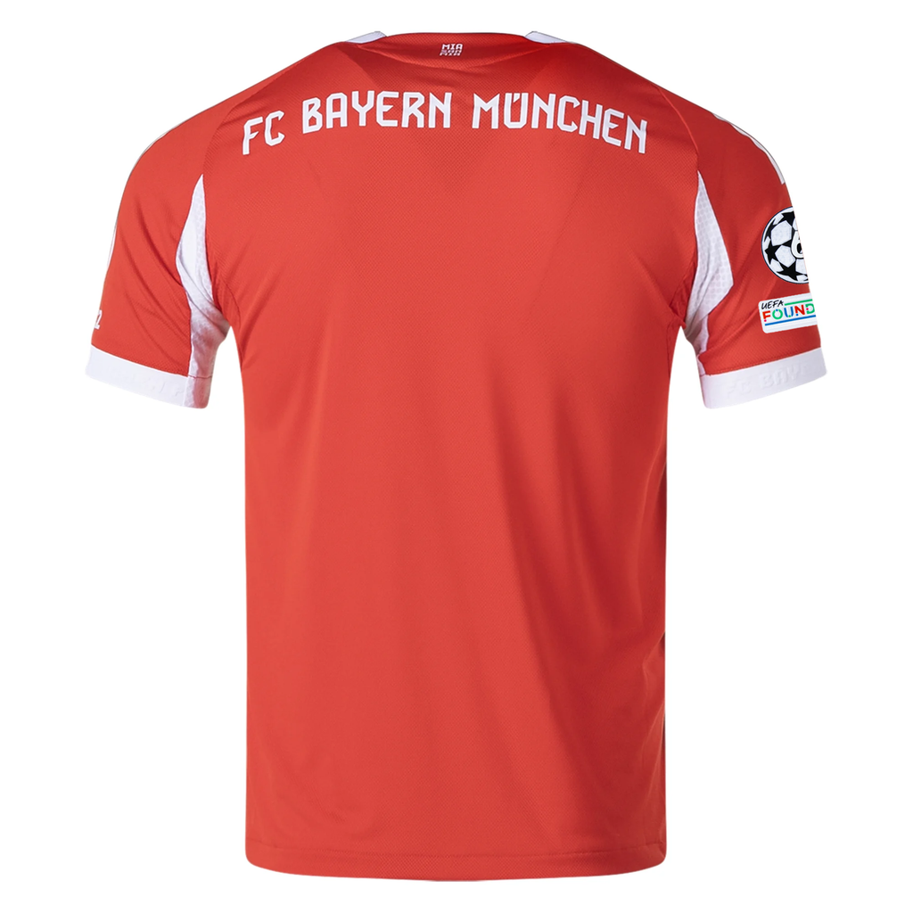 adidas Bayern Munich Authentic Home Jersey w/ Champion League Patches 25/26 (Red)