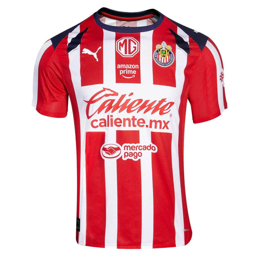 Puma Richard Ledezma Men's Chivas De Guadalajara Home Jersey 25/26 (Puma Red/White)