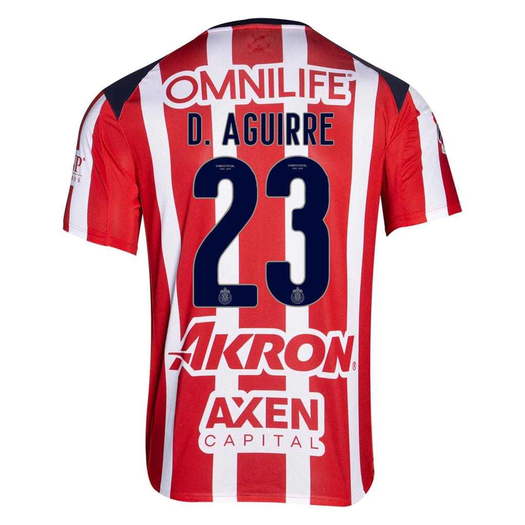 Puma Daniel Aguirre Men's Chivas De Guadalajara Home Jersey 25/26 (Puma Red/White)