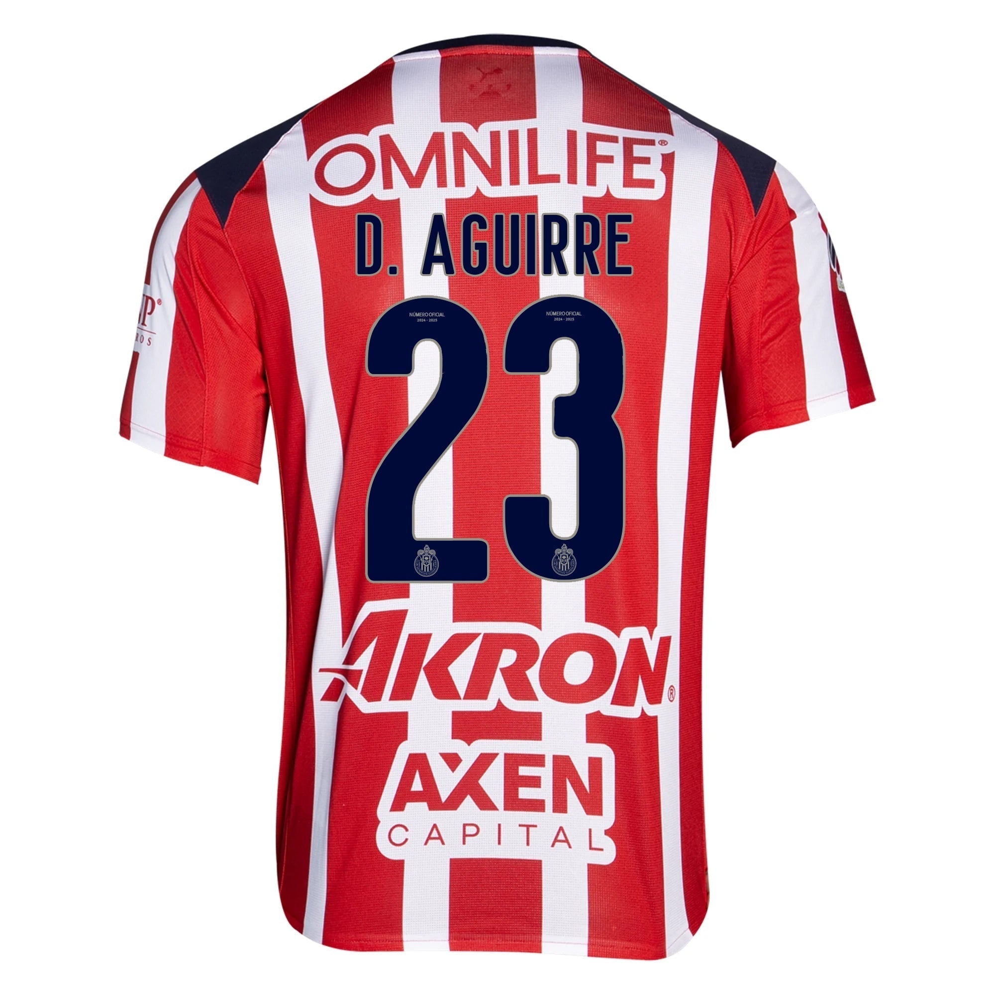 Puma Daniel Aguirre Men's Chivas De Guadalajara Home Jersey 25/26 (Puma Red/White)