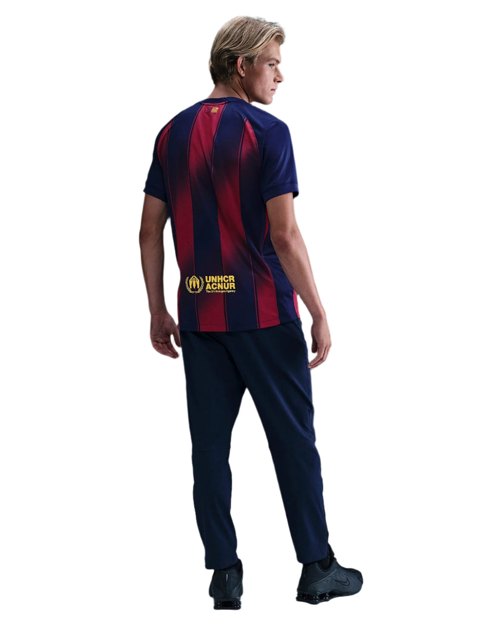 Nike Men's Lamine Yamal Barcelona Home Jersey 25/26 w/ La Liga Patches (Deep Royal Blue/Midwest Gold)