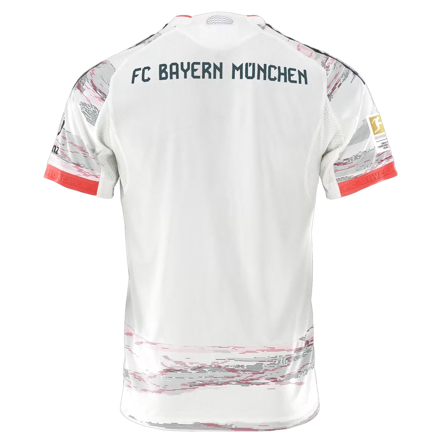adidas Davies Authentic Away Jersey 25/26 w/ Sponsor + Meister Bundesliga Patch (White/Red)