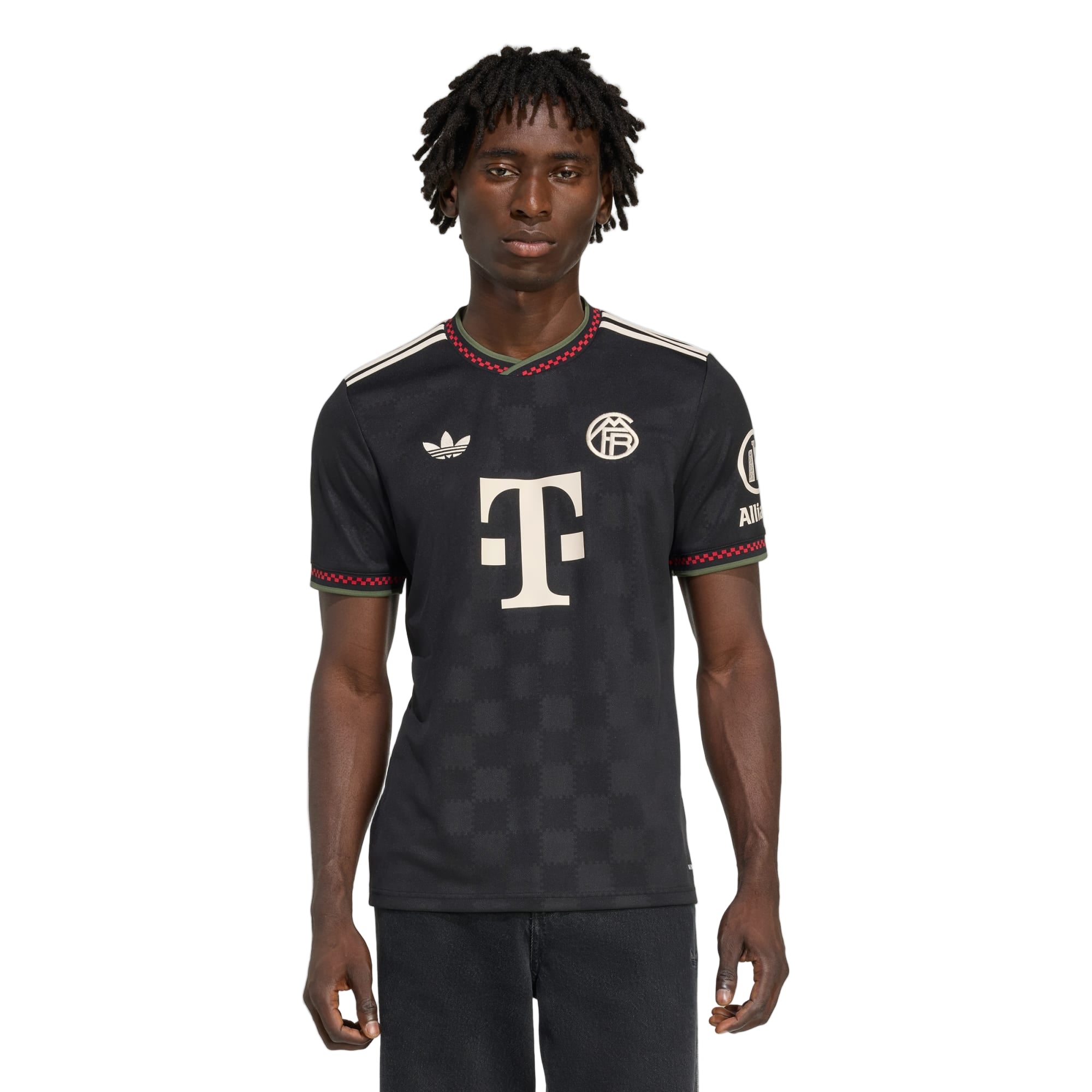 adidas Bayern Munich Harry Kane Third Jersey w/ Champions League Patches 25/26 (Black/Olive Green)