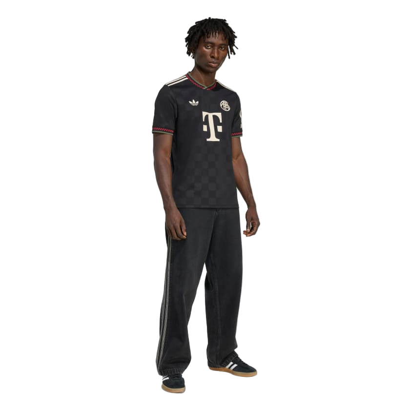 adidas Bayern Munich Harry Kane Third Jersey w/ Champions League Patches 25/26 (Black/Olive Green)