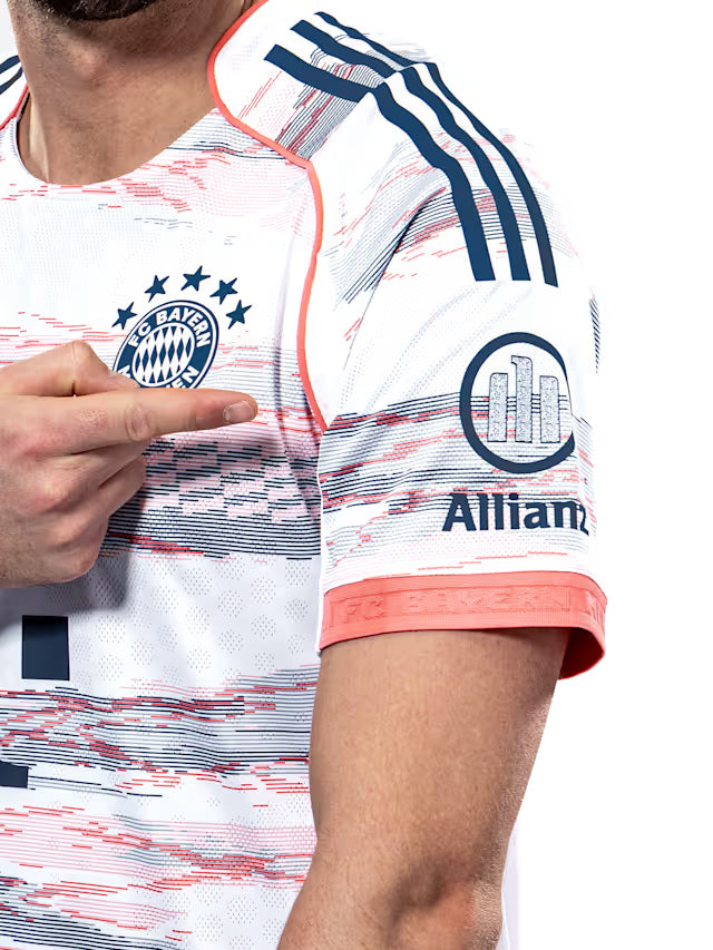 adidas Buchmann Authentic Away Jersey 25/26 w/ Sponsor + Meister Bundesliga Patch (White/Red)