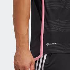 adidas Men's Lionel Messi Inter Miami Away Jersey 23/24 (Black/True Pink)