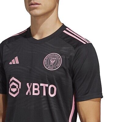 adidas Men's Lionel Messi Inter Miami Away Jersey 23/24 (Black/True Pink)
