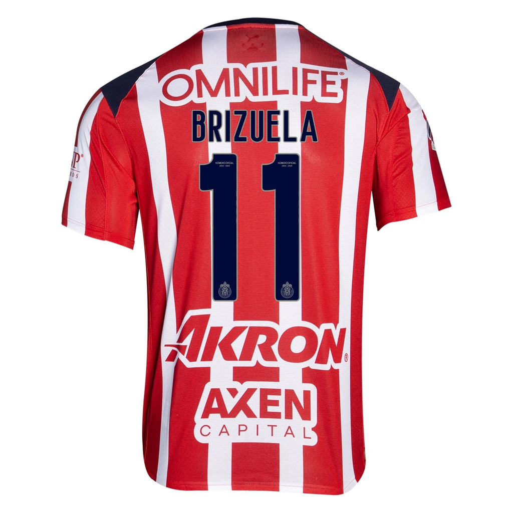 Puma Isaac Brizuela Men's Chivas De Guadalajara Home Jersey 25/26 (Puma Red/White)