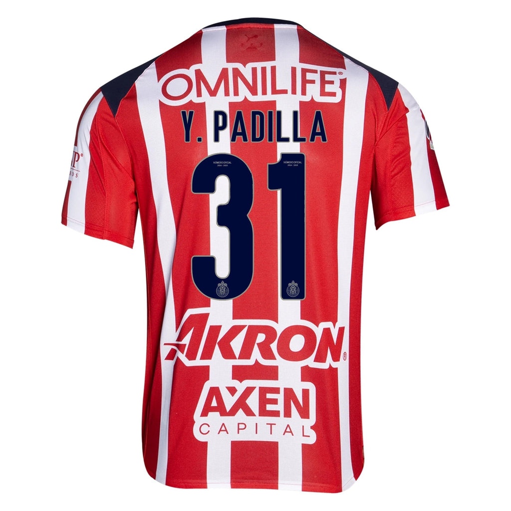Puma Jonathan Padilla Men's Chivas De Guadalajara Home Jersey 25/26 (Puma Red/White)