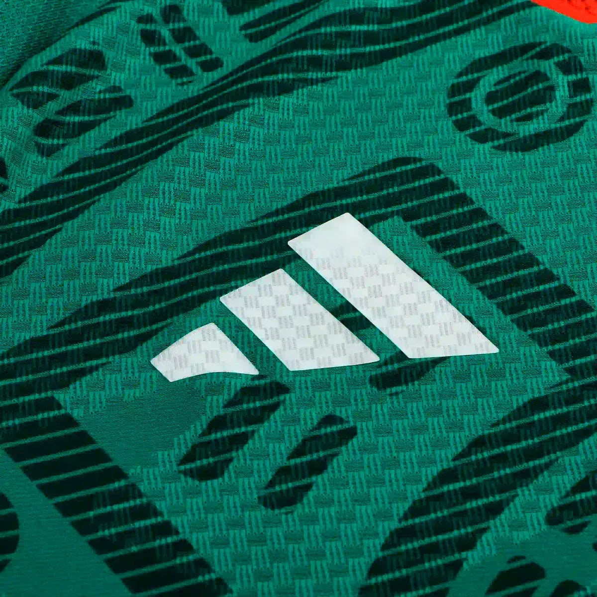 adidas Men's C. Rodriguez Mexico Long-Sleeve Authentic Home Jersey 2026 (Bold Green)
