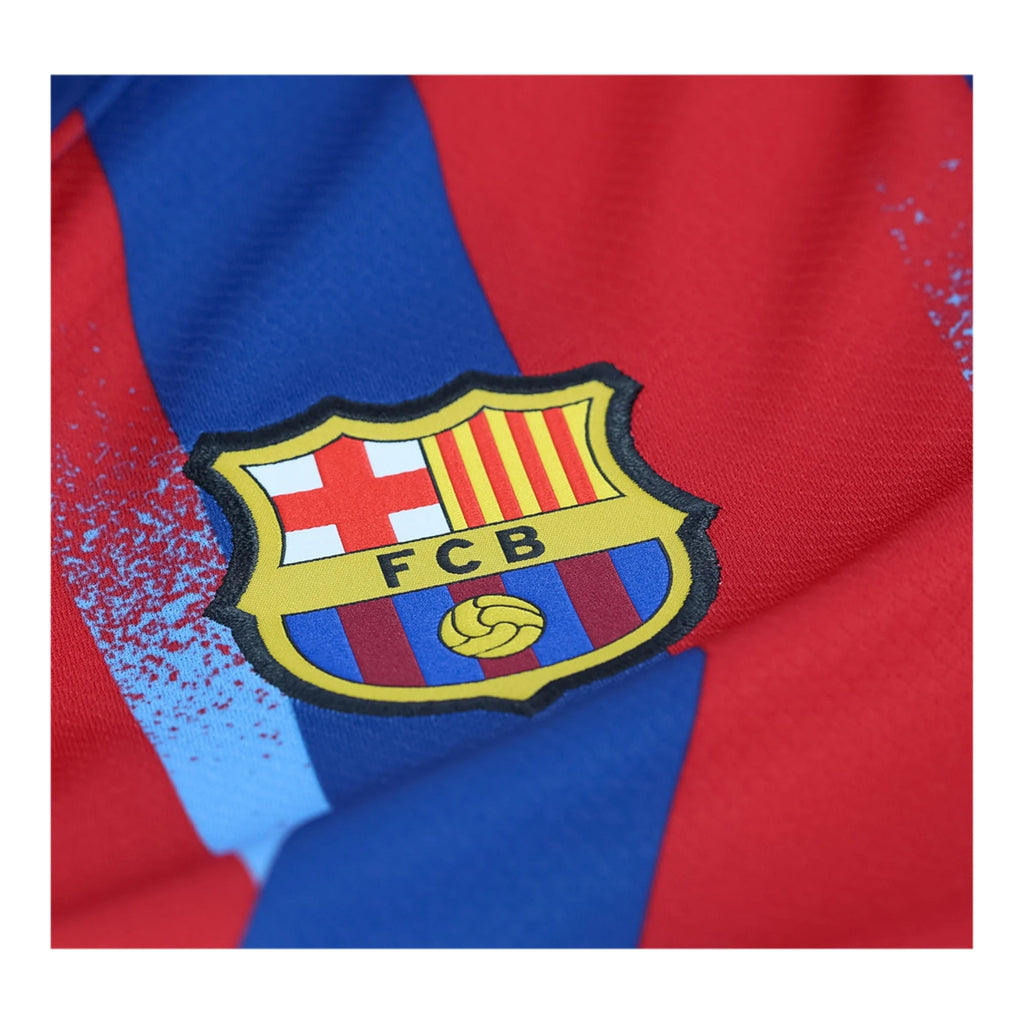 Nike Youth Eric FC Barcelona 4th Soccer Jersey 25/26 (Gym Blue/Salsa Red)