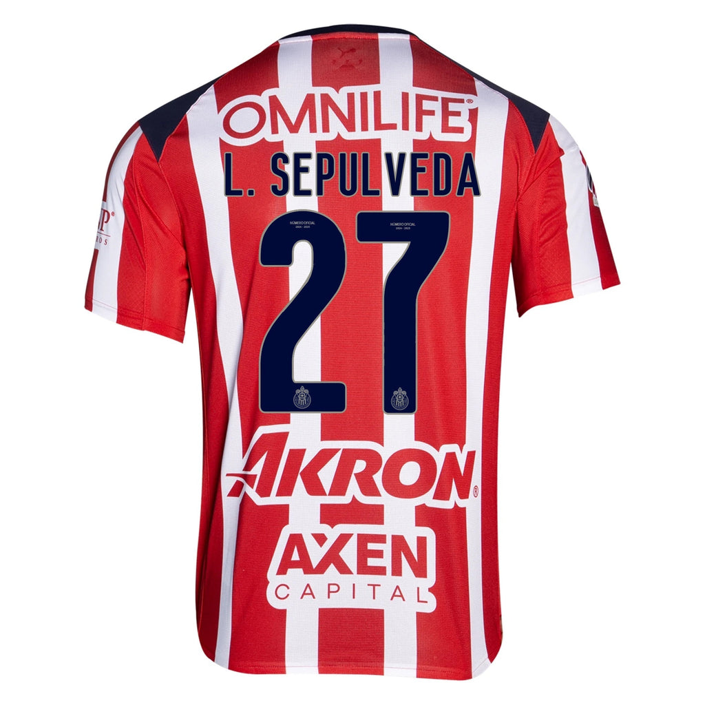Puma Leonardo Sepulveda Men's Chivas De Guadalajara Home Jersey 25/26 (Puma Red/White)
