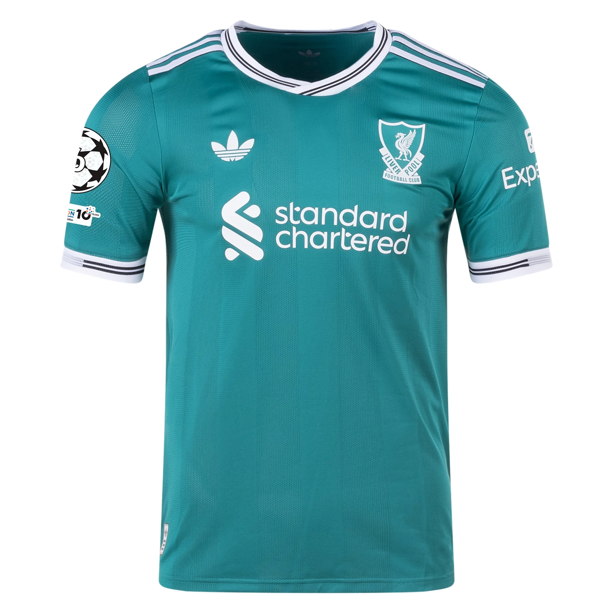 adidas Liverpool FC Authentic Third Jersey w/ Champions League Patches 25/26 (Sea Green)