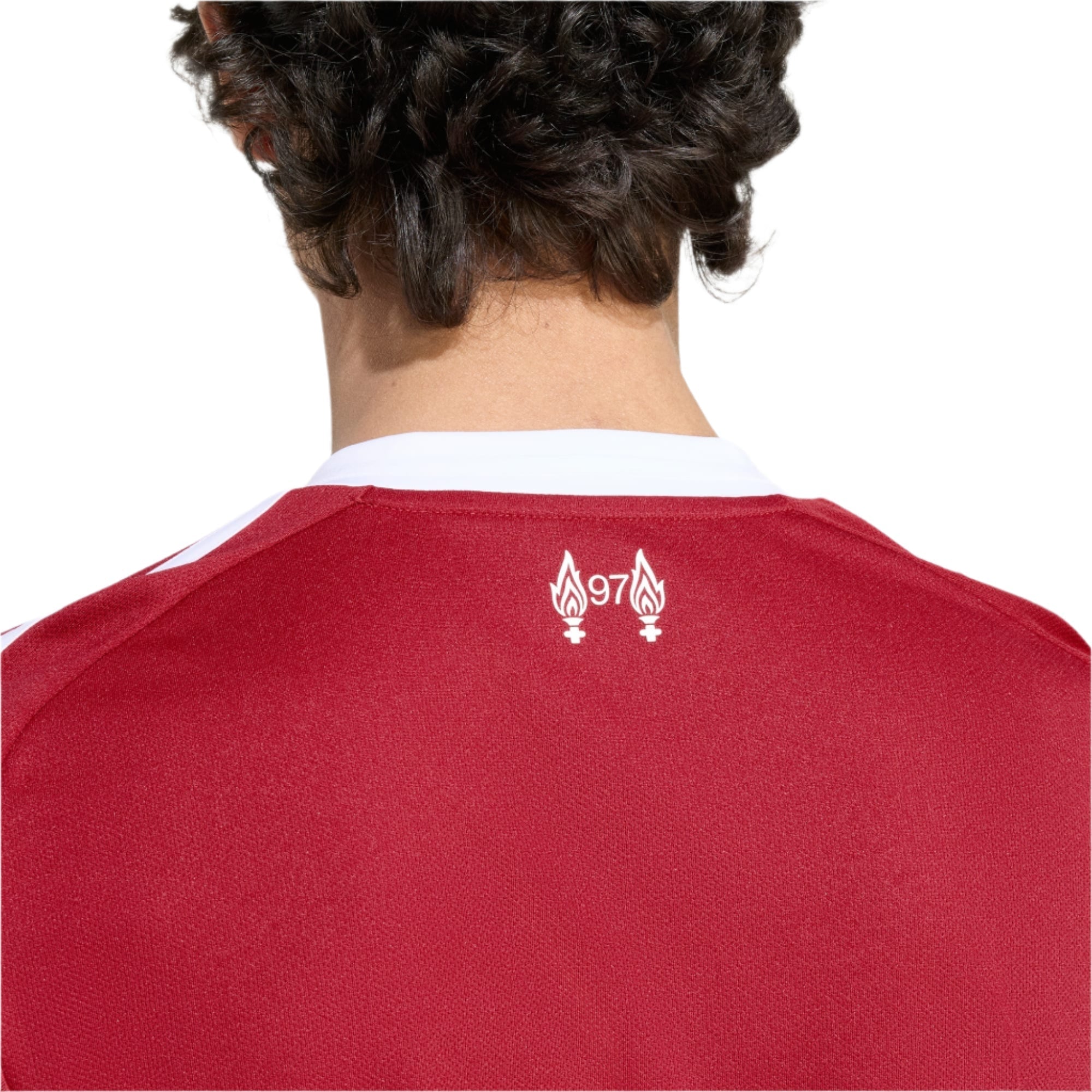 adidas Virgil Men's Liverpool Home Jersey 25/26 w/ NRFR + EPL Champions Patch (Strawberry Red)