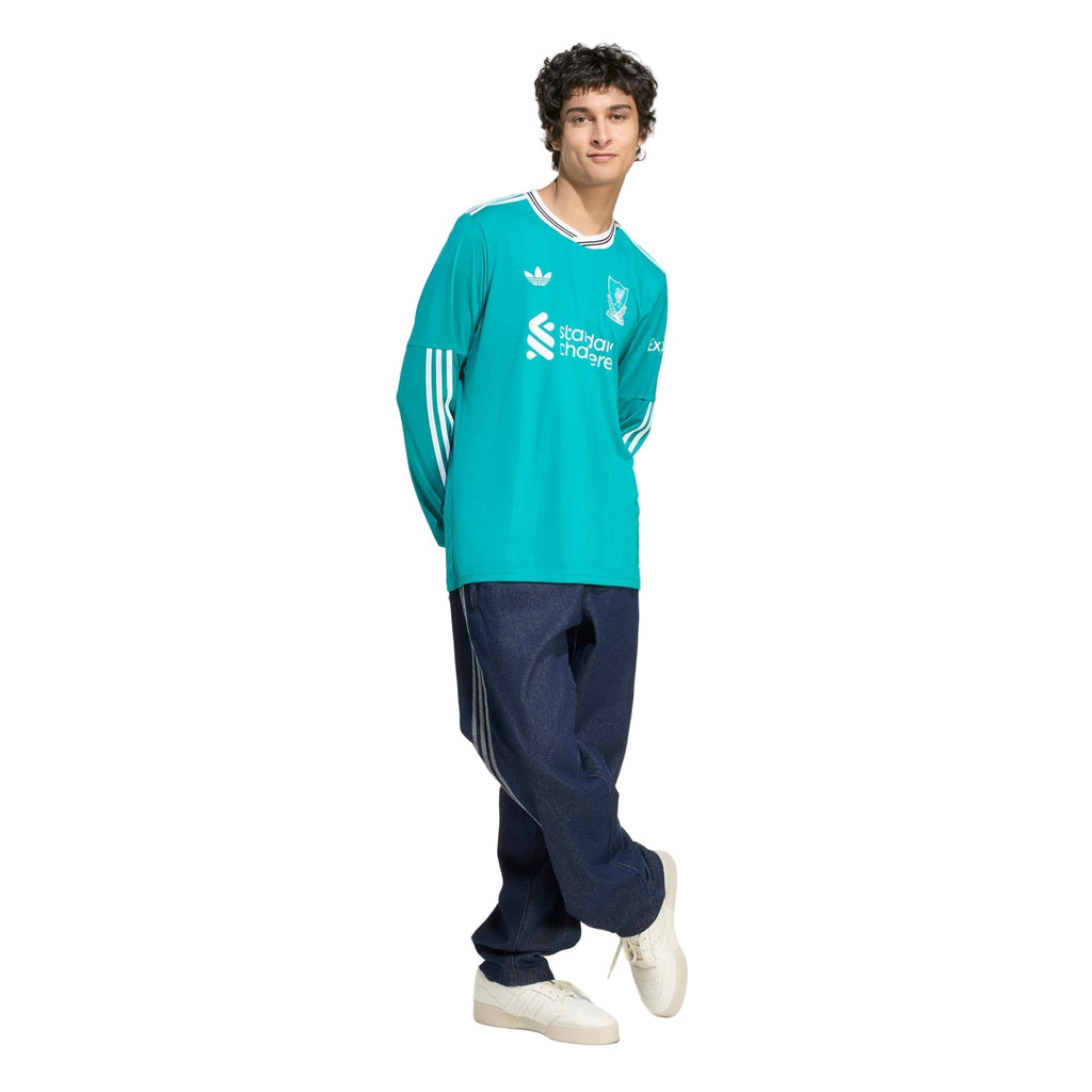 adidas Men's Liverpool FC Long Sleeve 25/26 Third Jersey (Sea Green)