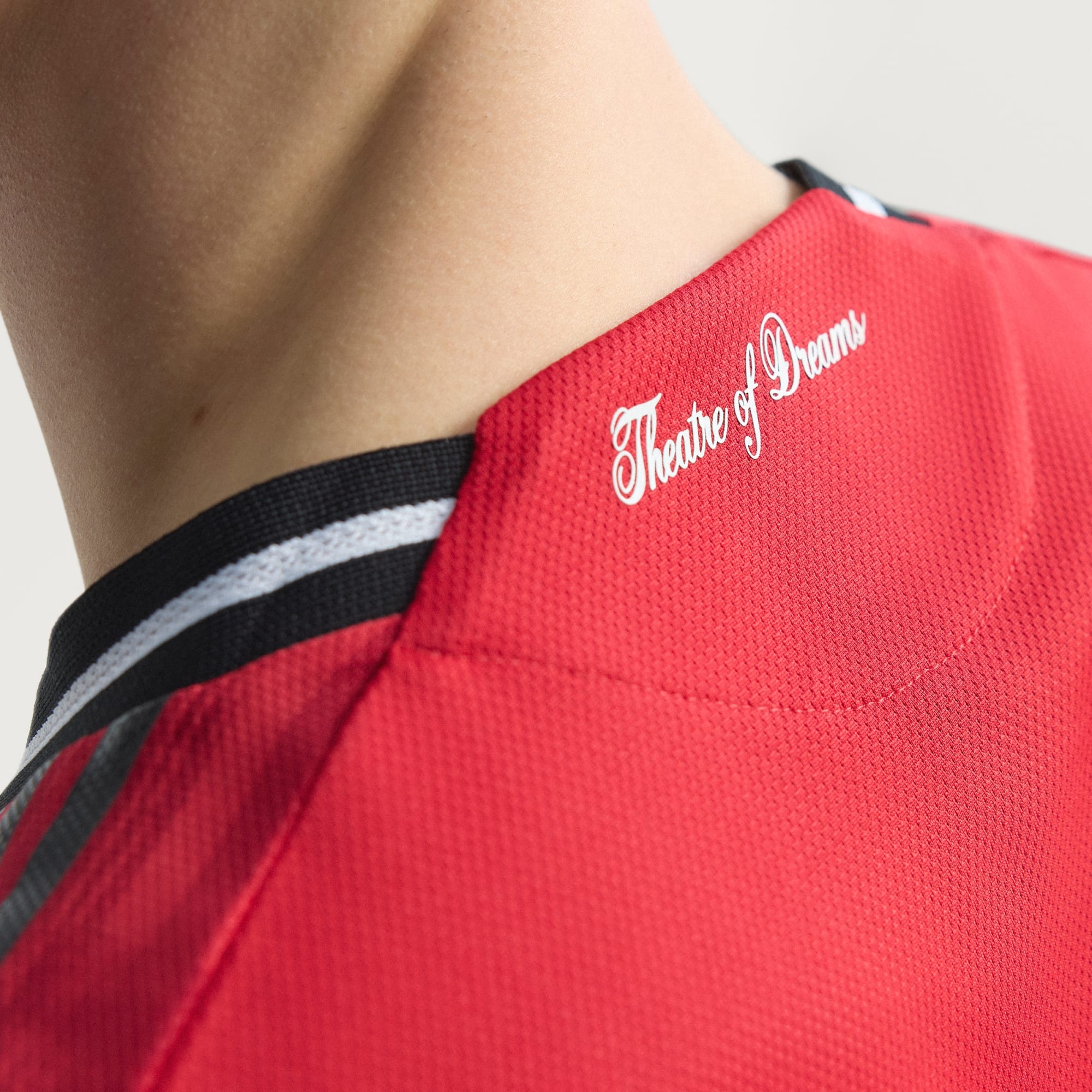 adidas Ugarte Men's Manchester United Authentic Home Jersey 25/26 w/ NRFR + EPL Patch (Red)