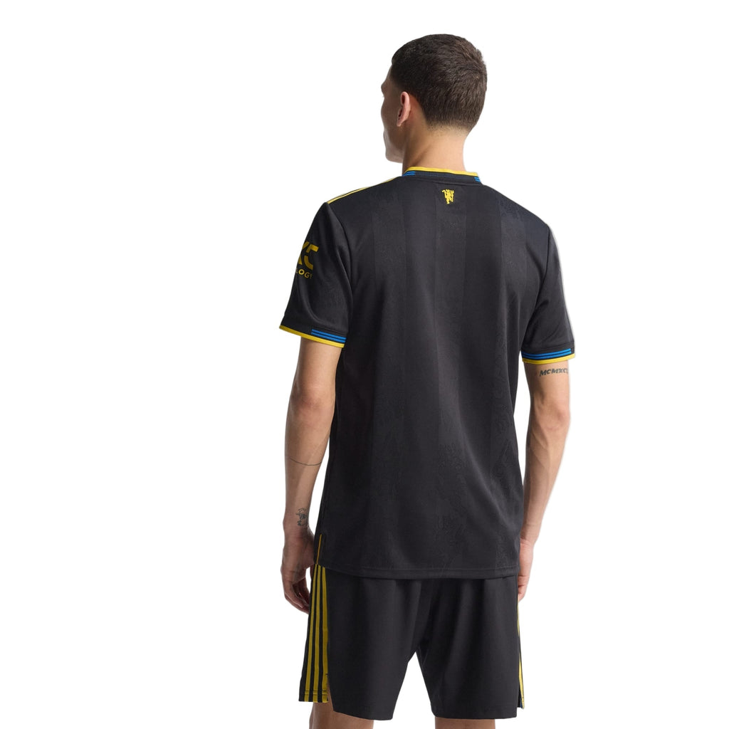 adidas Mbeumo Men's Manchester United Authentic Third Jersey 25/26 w/ NRFR + EPL Patches (Black)
