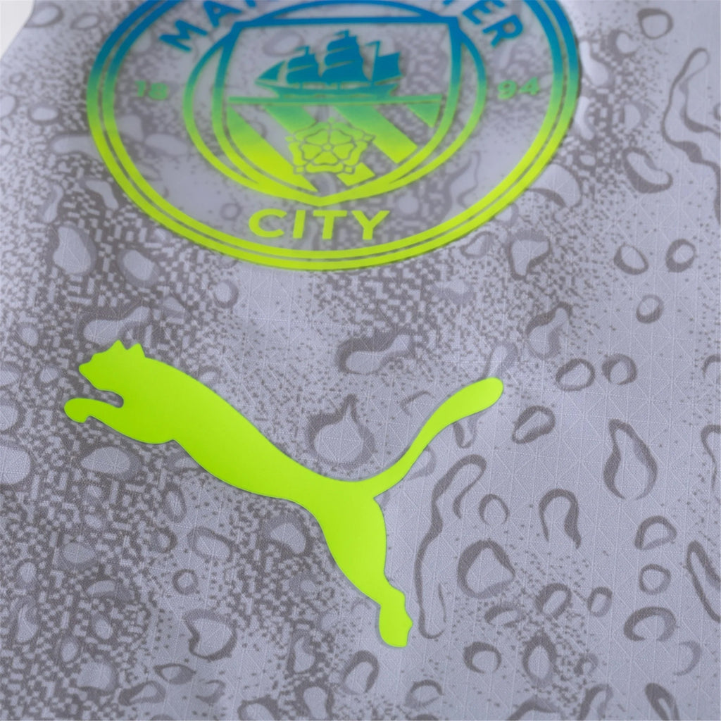 Puma Manchester City Authentic Akanji Third Jersey w/ EPL + No Room For Racism 25/26 (Cool Weather/Pro Green)