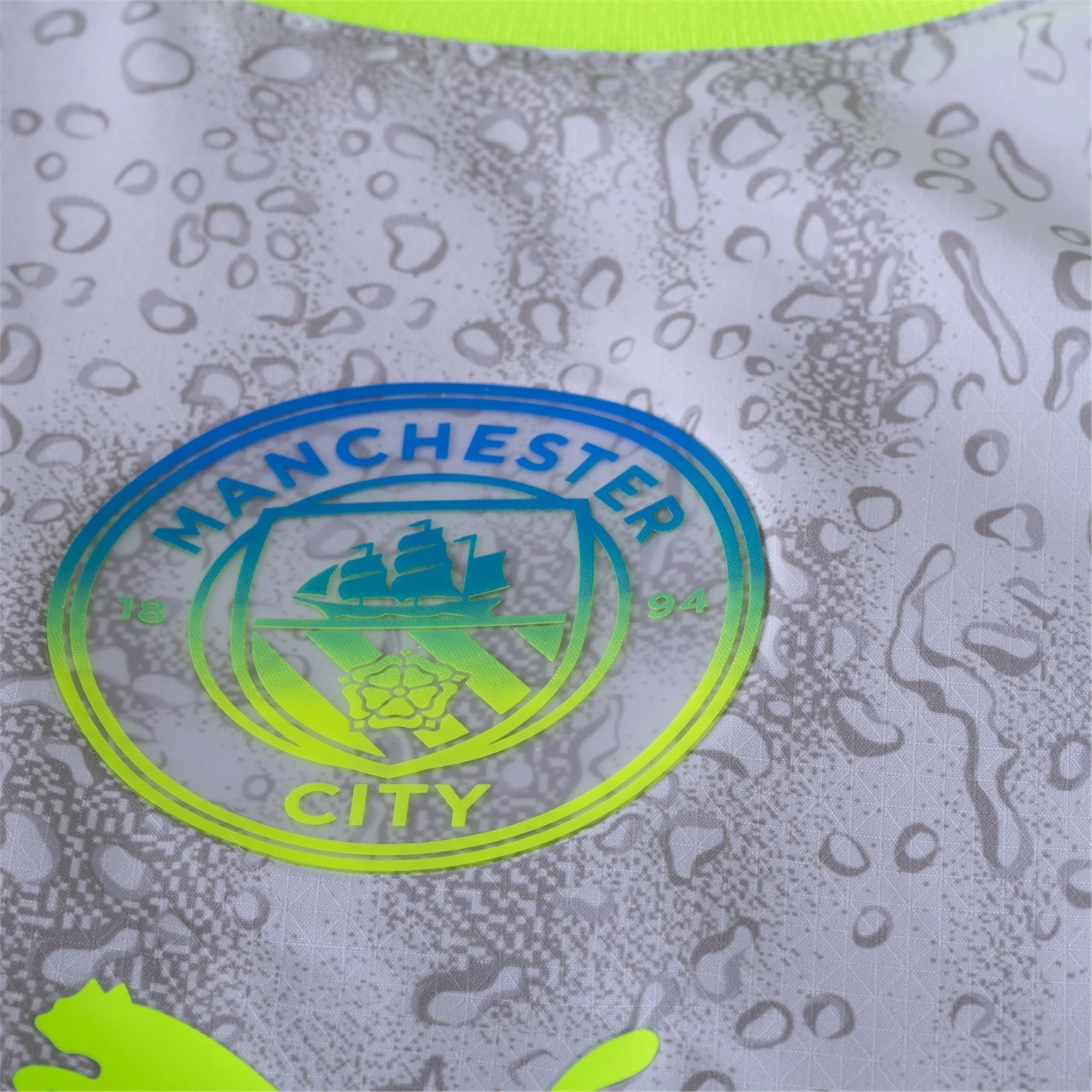 Puma Manchester City Authentic Nico Third Jersey w/ EPL + No Room For Racism 25/26 (Cool Weather/Pro Green)