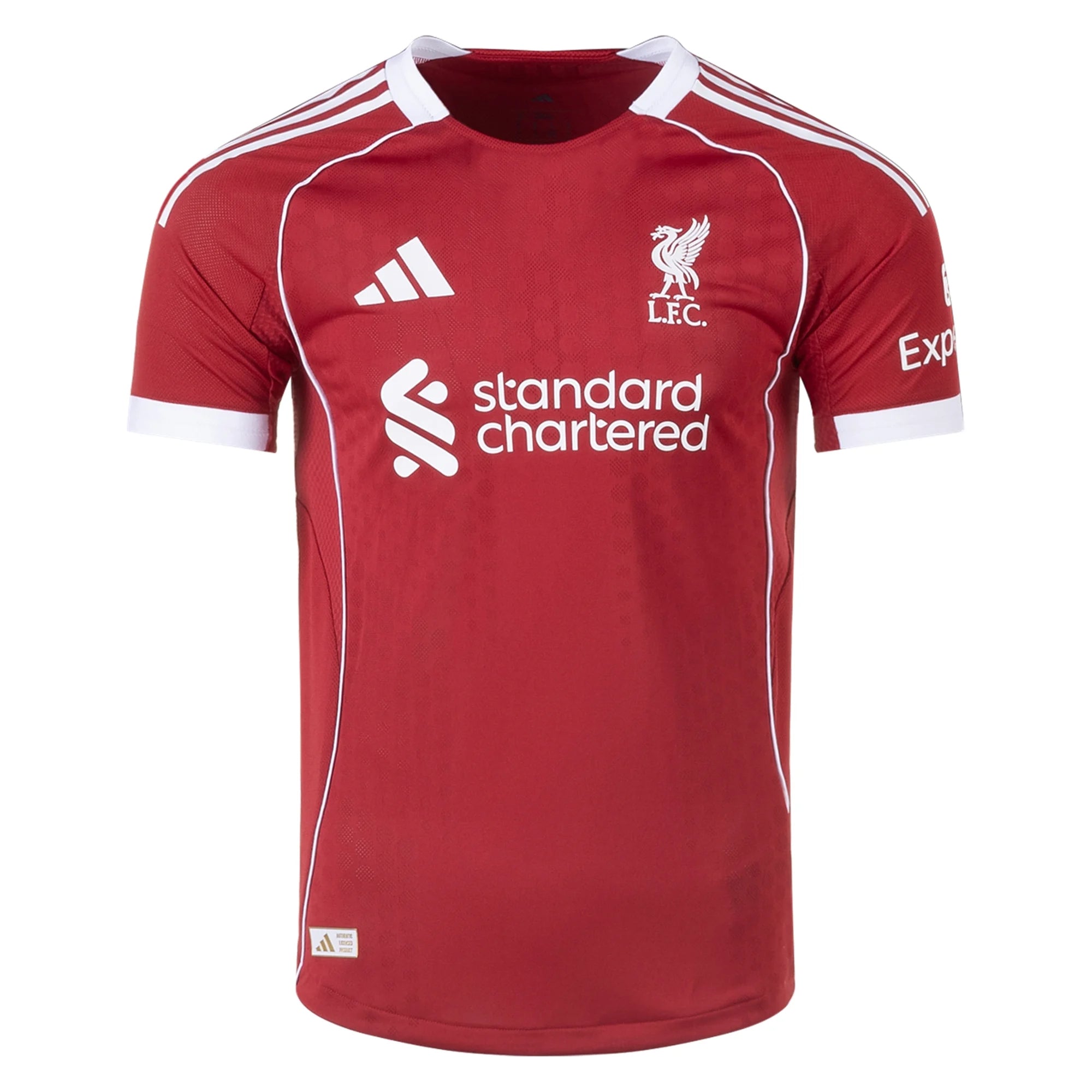adidas Men's Liverpool FC Authentic Home Jersey 25/26 (Strawberry Red)