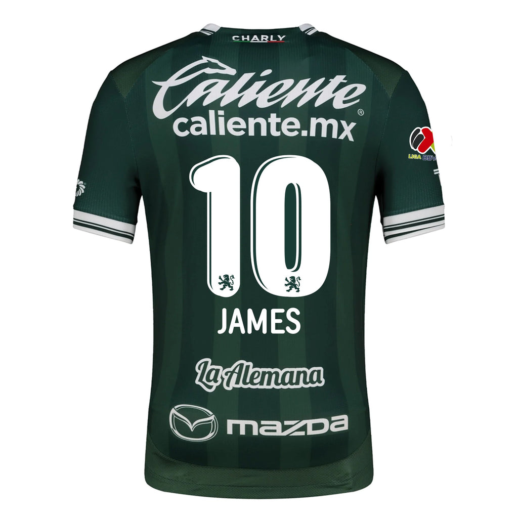 Charly James Rodriguez Men's Leon FC Home Jersey 25/26 w/ BBVA Liga Patch (Green)