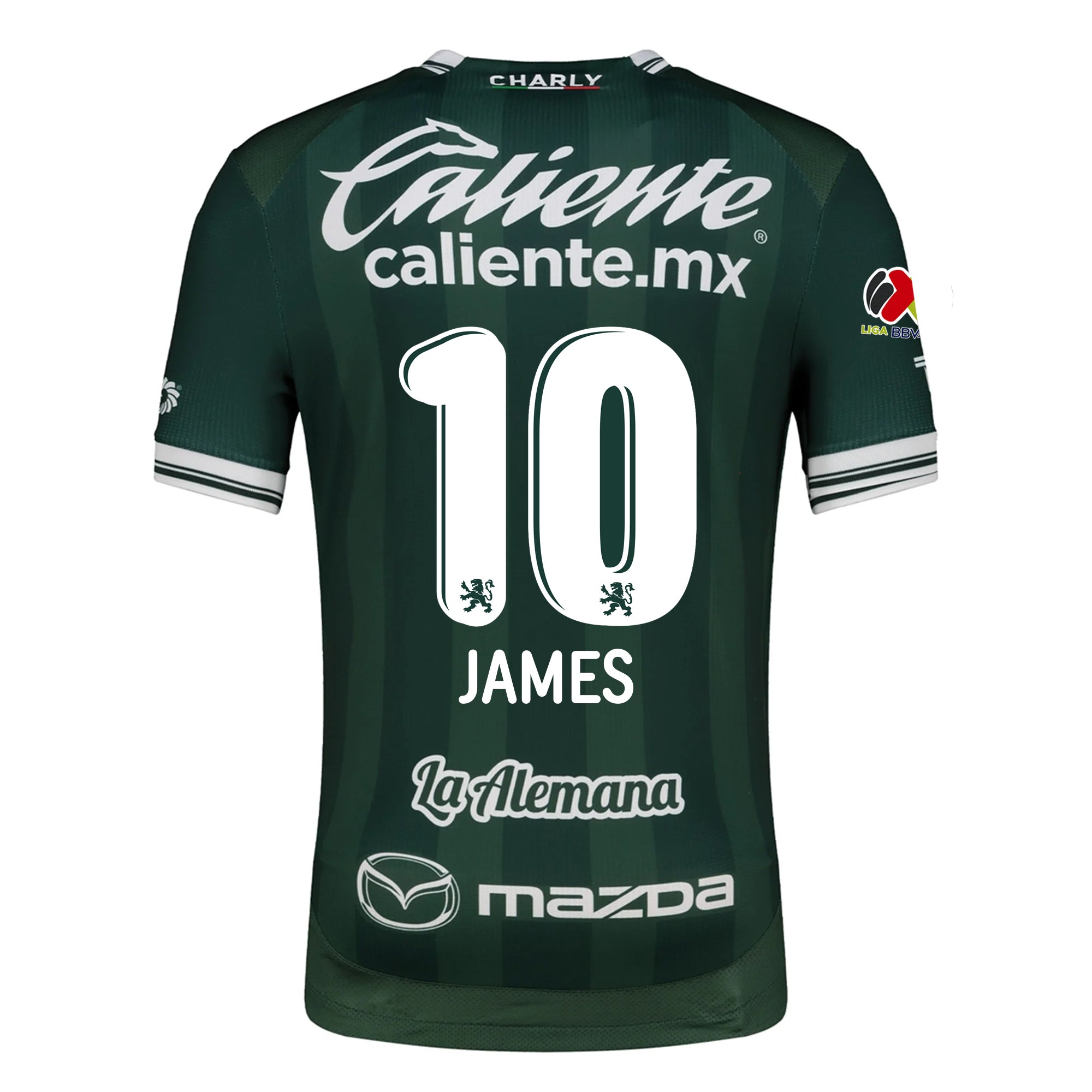 Charly James Rodriguez Men's Leon FC Home Jersey 25/26 w/ BBVA Liga Patch (Green)