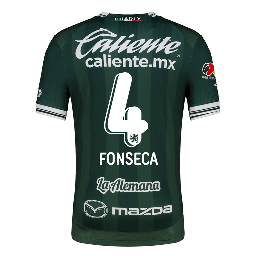 Charly Nicolas Fonseca Men's Leon FC Home Jersey 25/26 w/ BBVA Liga Patch (Green)