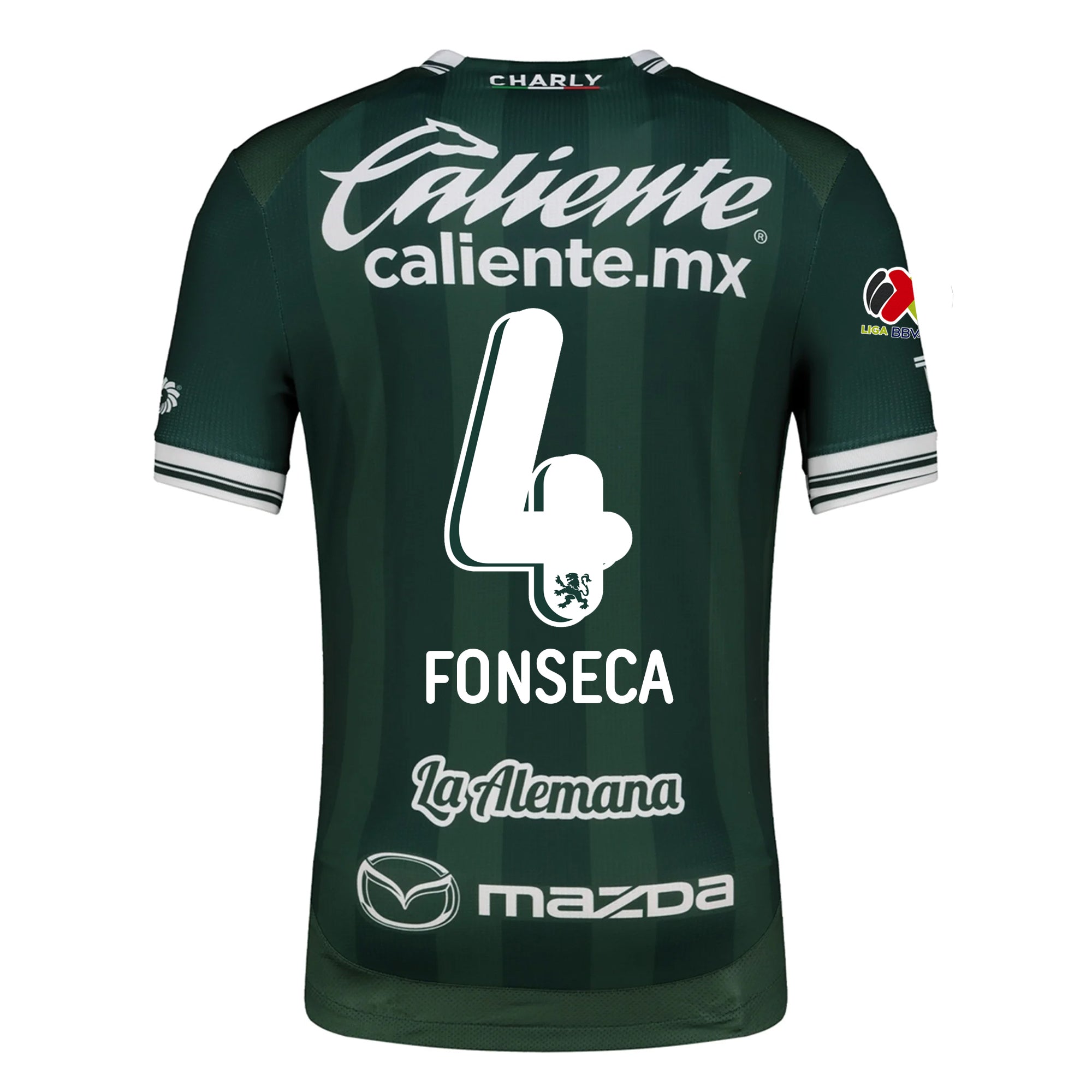 Charly Nicolas Fonseca Men's Leon FC Home Jersey 25/26 w/ BBVA Liga Patch (Green)