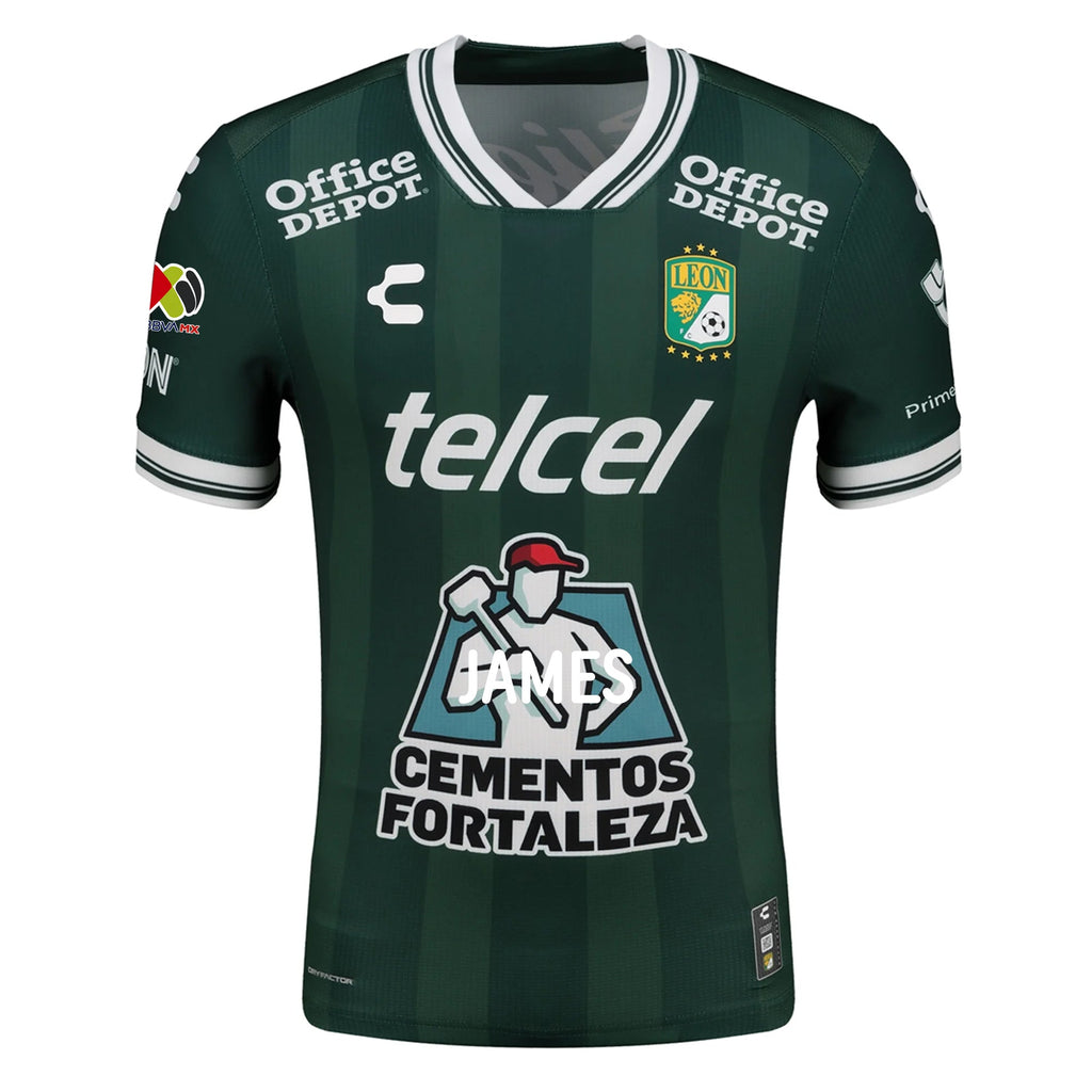 Charly Nicolas Fonseca Men's Leon FC Home Jersey 25/26 w/ BBVA Liga Patch (Green)