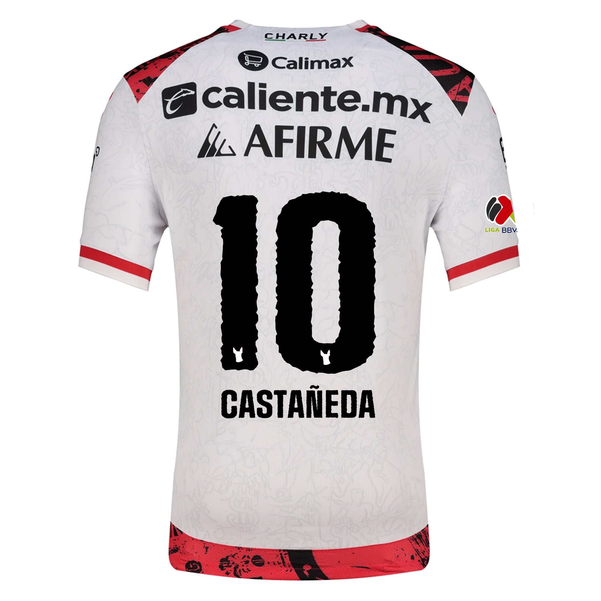 Charly Kevin Castaneda Men's Xolos De Tijuana Away Jersey 25/26 w/ BBVA MX Patch (White)