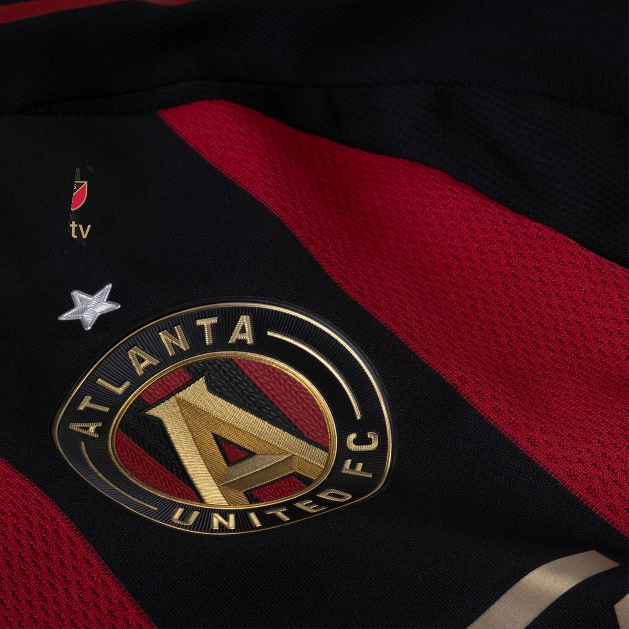 adidas Jamal Thiaré Atlanta United Authentic Home Jersey w/ MLS Patches 25/26 (Red/Black)