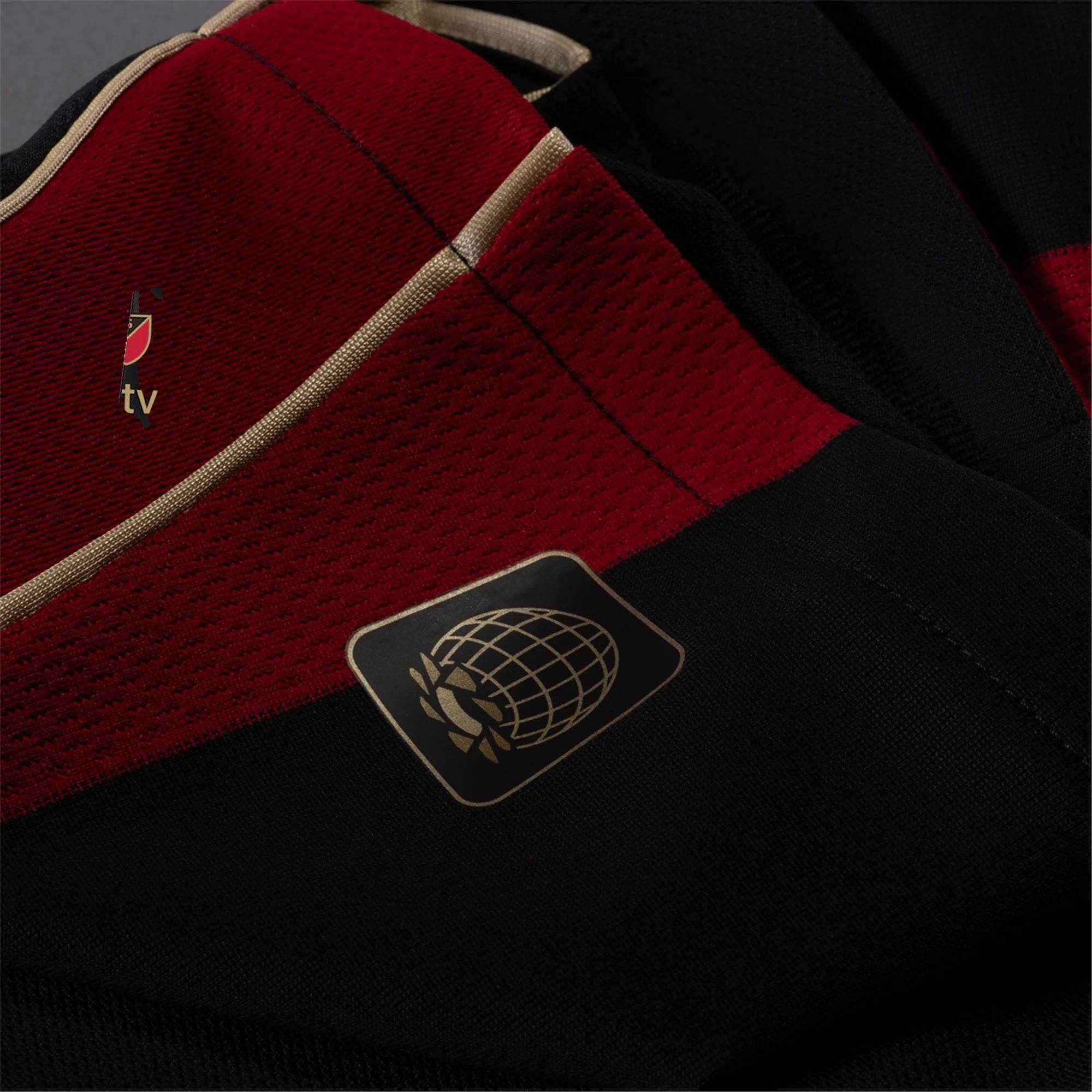 adidas Noah Cobb Atlanta United Authentic Home Jersey w/ MLS Patches 25/26 (Red/Black)