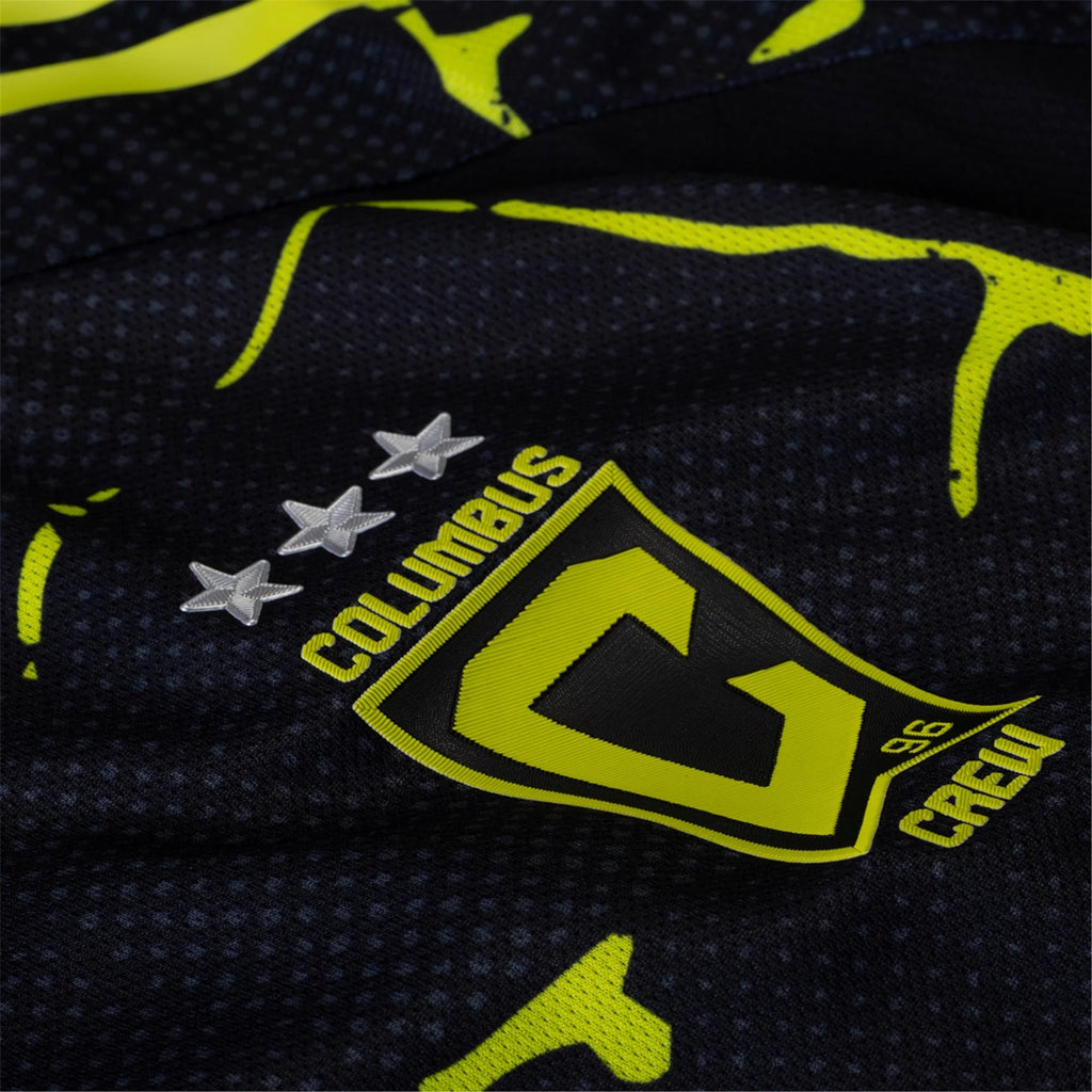 adidas Dániel Gazdag Columbus Crew Authentic Away Jersey w/ MLS Patches 25/26 (Black/Yellow)