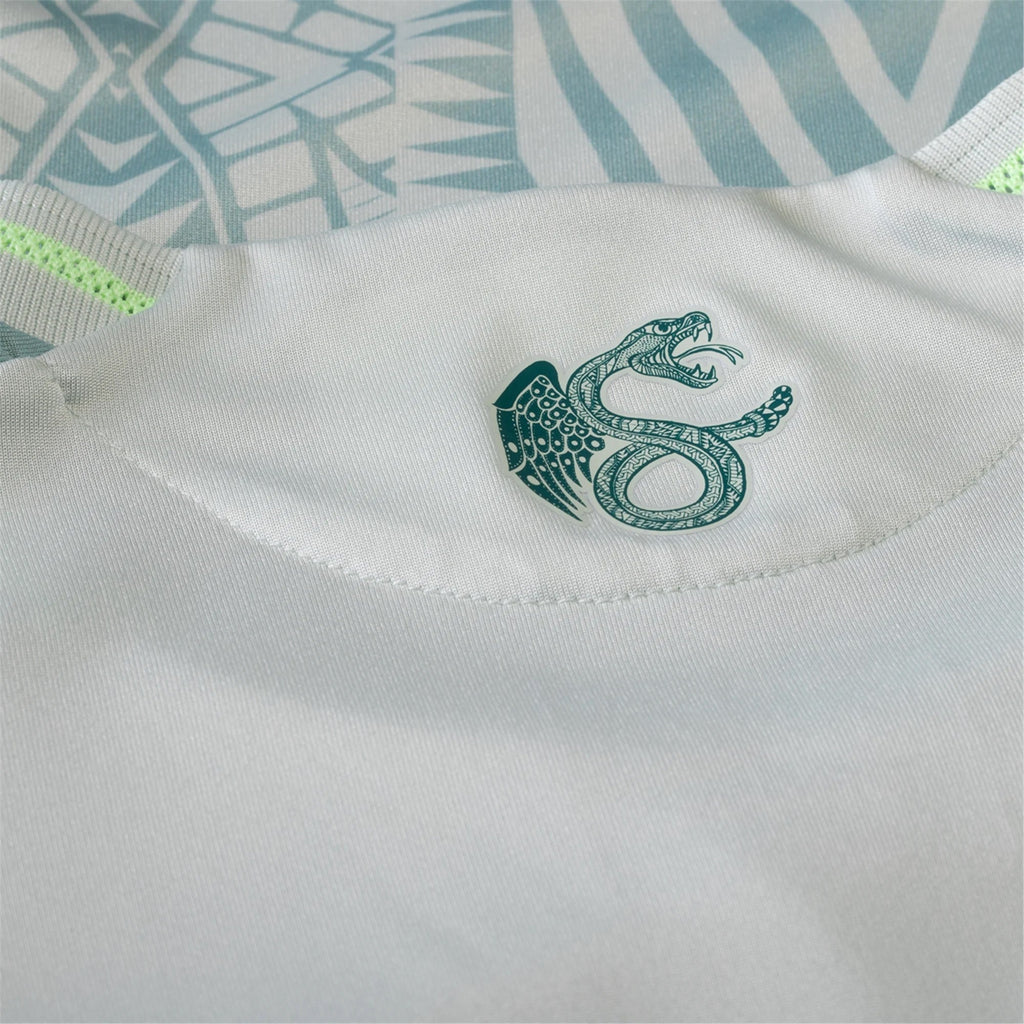 adidas Santi Gimenez Mexico Authentic Away Jersey 24/25 w/ Gold Cup 2025 Patches (Linen Green)