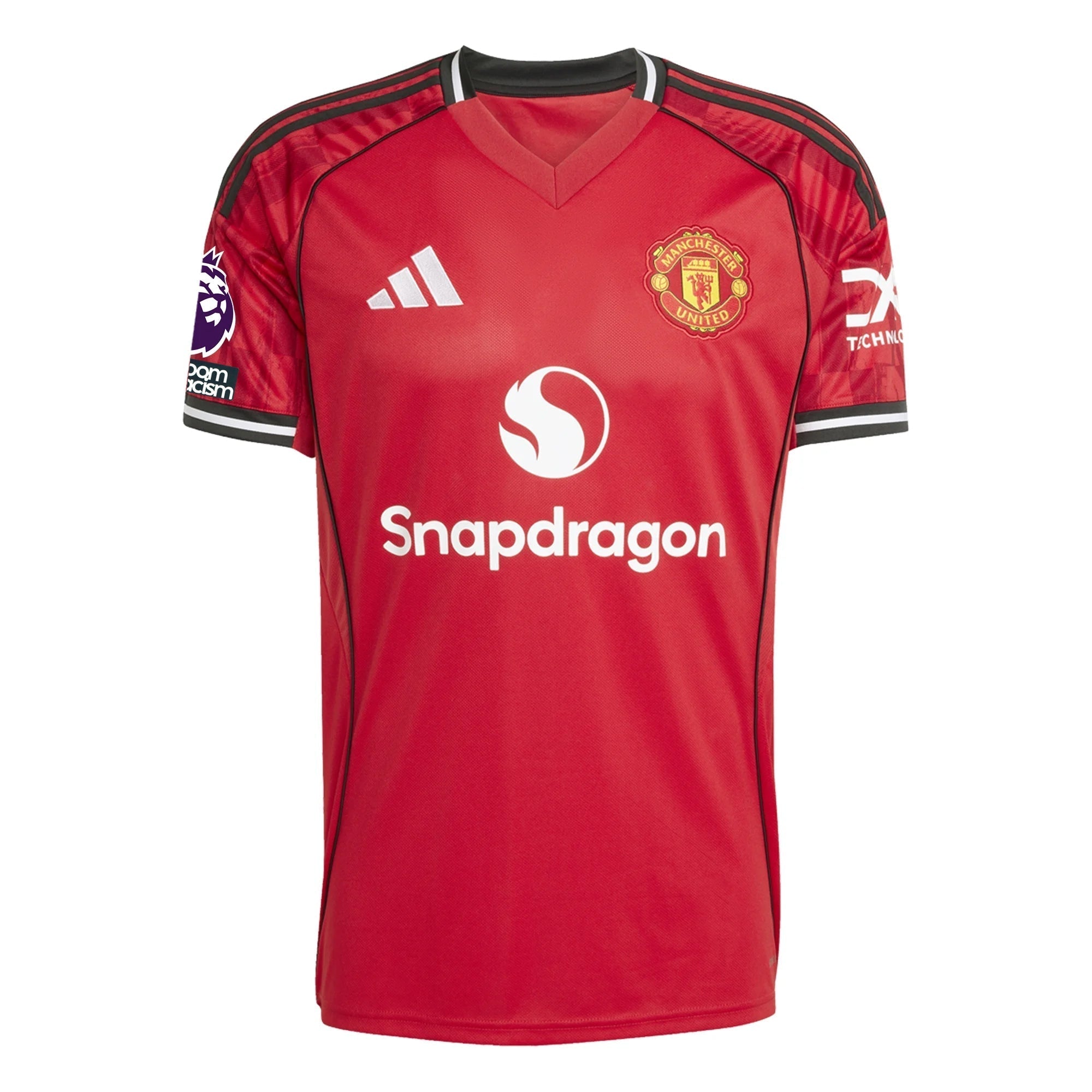 adidas De Ligt Men's Manchester United Home Jersey 25/26 w/ EPL + NRFR Patches (Red)