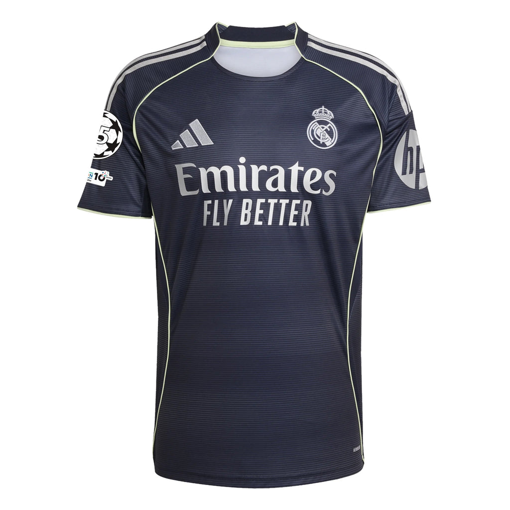 adidas Jude Bellingham Real Madrid 25/26 Away Jersey w/ Champions League Patches (Legend Ink)