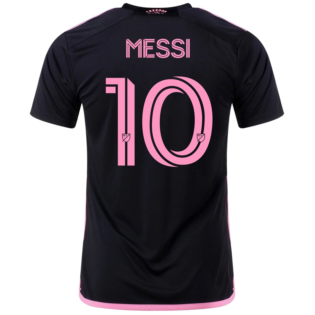 adidas Men's Lionel Messi Inter Miami Away Jersey 23/24 (Black/True Pink)