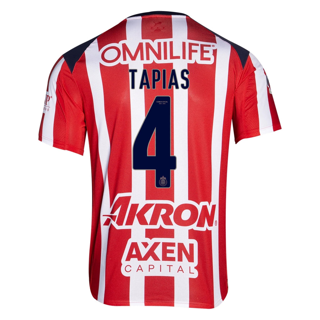 Puma Miguel Tapias Men's Chivas De Guadalajara Home Jersey 25/26 (Puma Red/White)