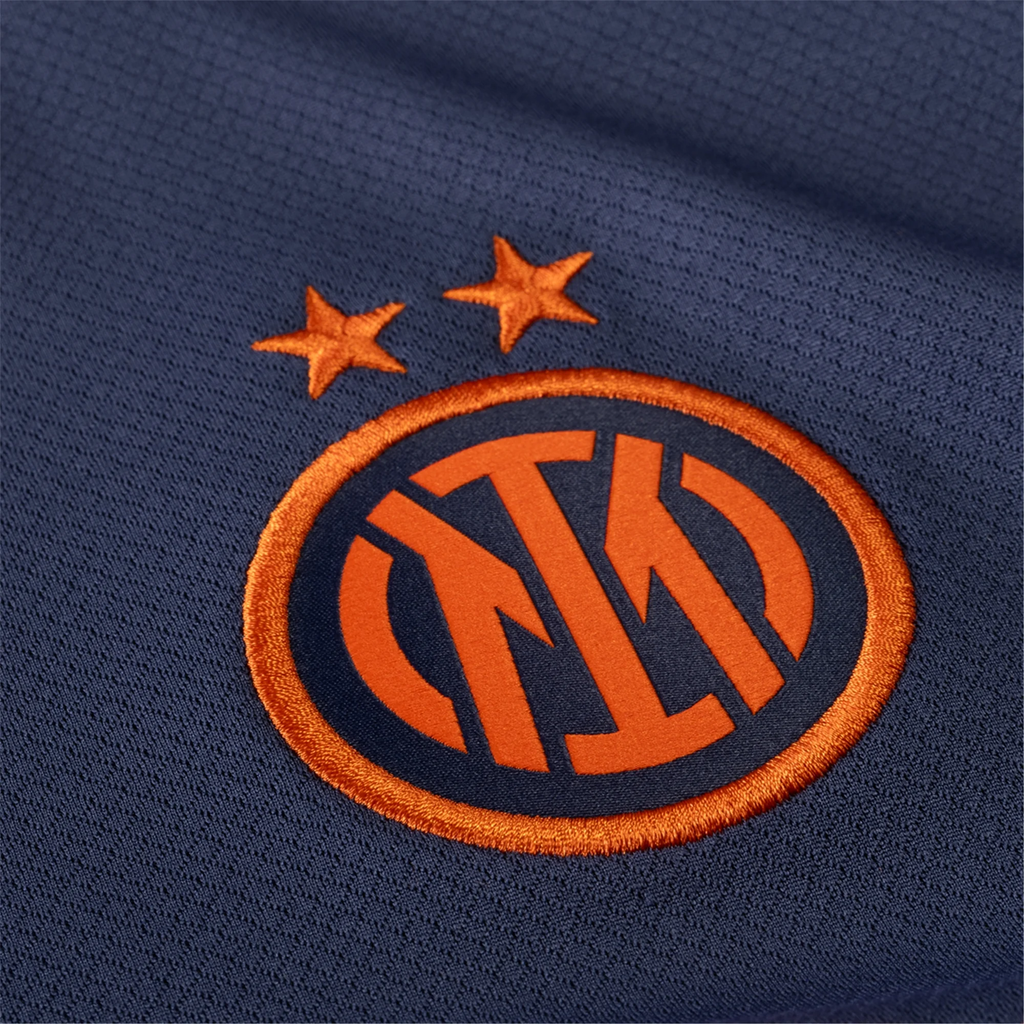 Nike Inter Milan T90 Third Jersey w/ Champions League Patches 25/26 (Thunder Blue/Safety Orange)